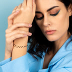 Pulsera “Doble Amada Negra” – Oro Amarillo 375/1000