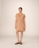 Vestido Corto Rozana Camel