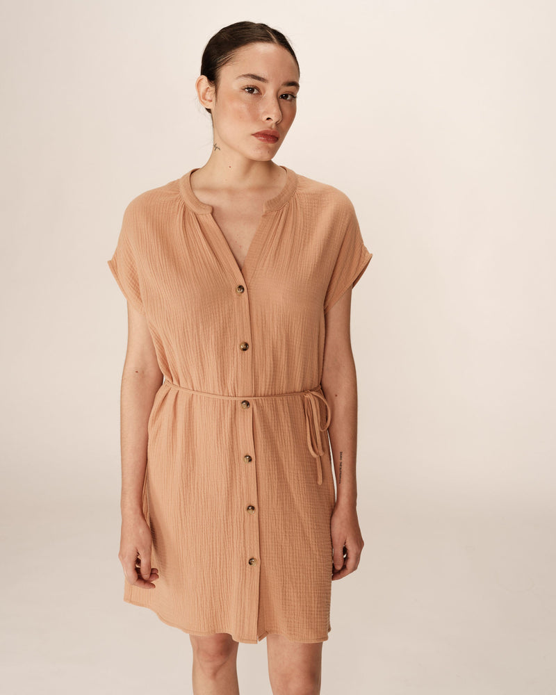 Vestido Corto Rozana Camel