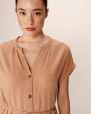 Vestido Corto Rozana Camel