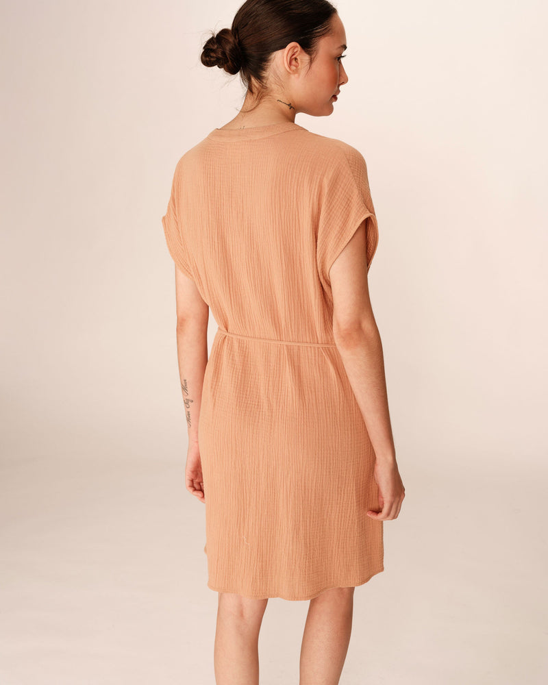 Vestido Corto Rozana Camel