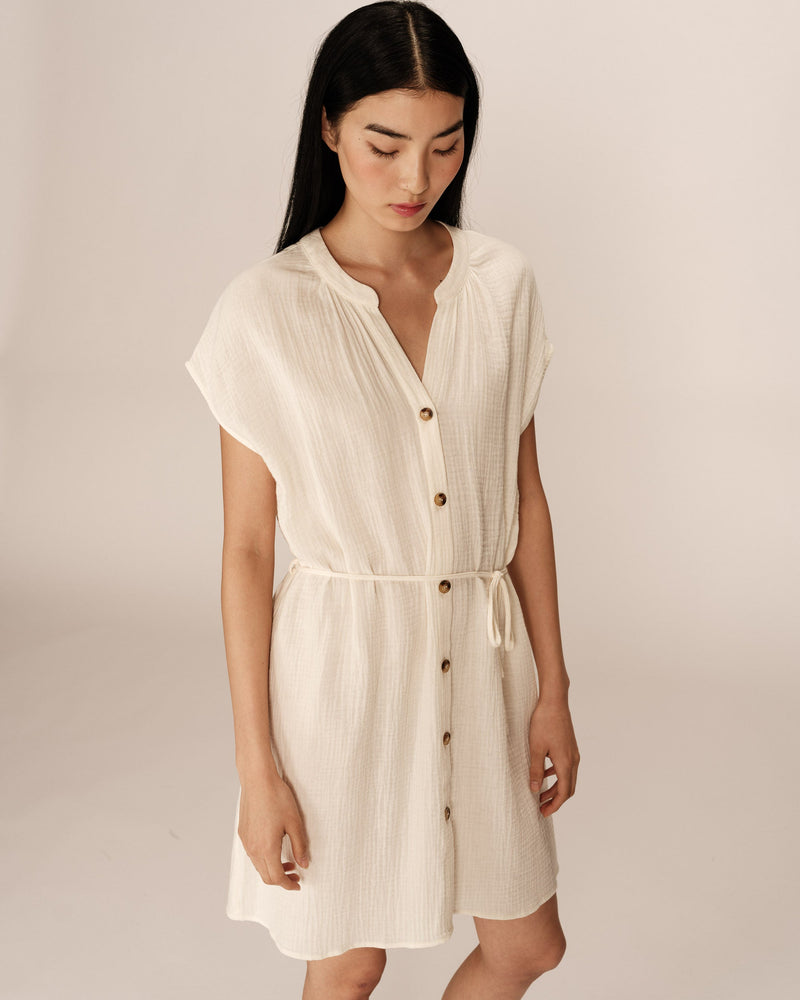 Robe Courte Rozana - Ecru