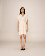 Rozana Short Dress - Ecru