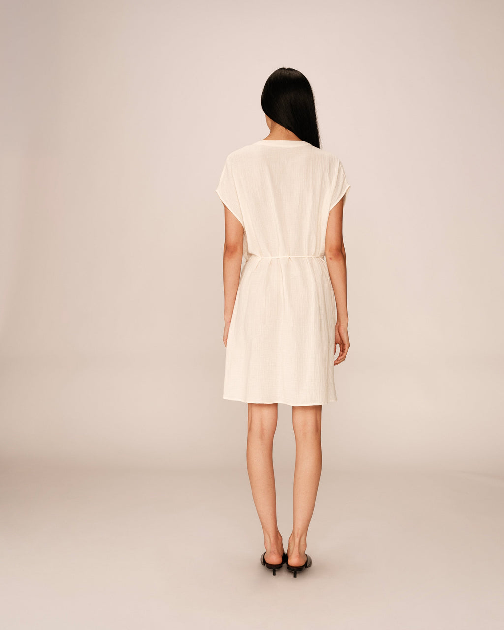 Rozana Short Dress - Ecru