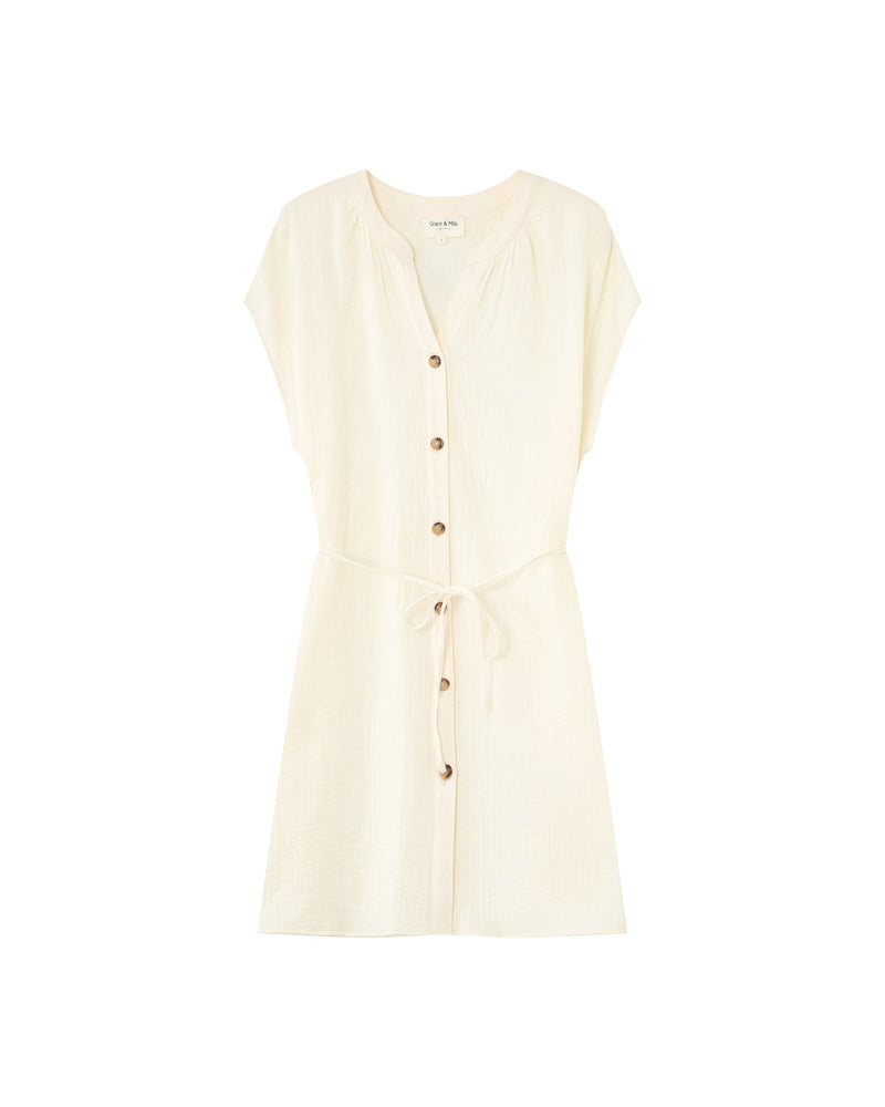 Robe Courte Rozana - Ecru
