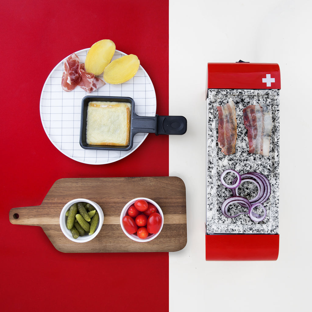 Raclette & Cooking Stone - 2 People - Red