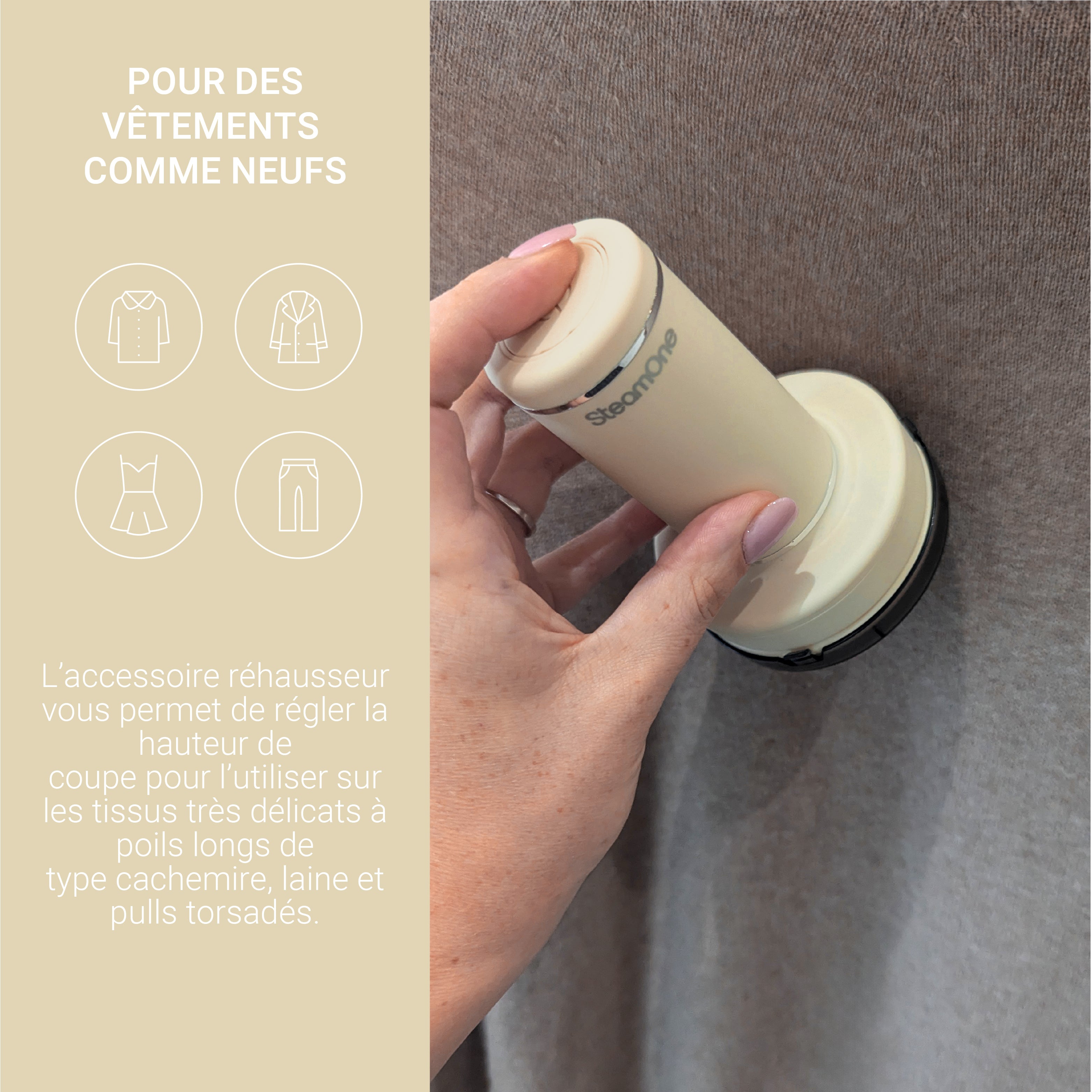 Pack - Karl XL Steamer + Lint Shaver - Beige