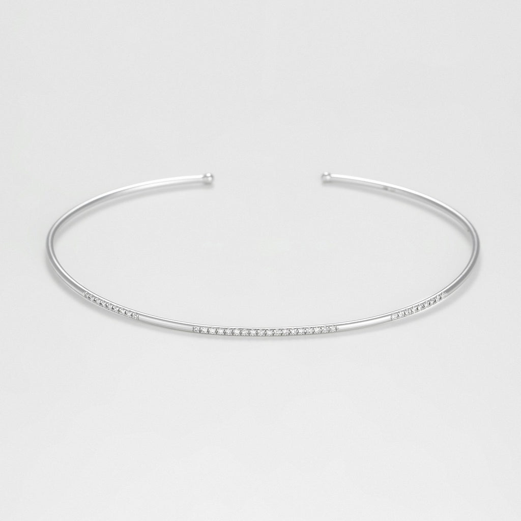 Brazalete “Divided Line Bangle” Diamantes 0.07Ct/36 – Oro blanco