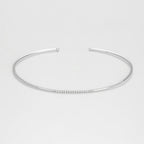 Bracelet "Divided Line Bangle" D0,07Ct/36 - Or Blanc 375/1000