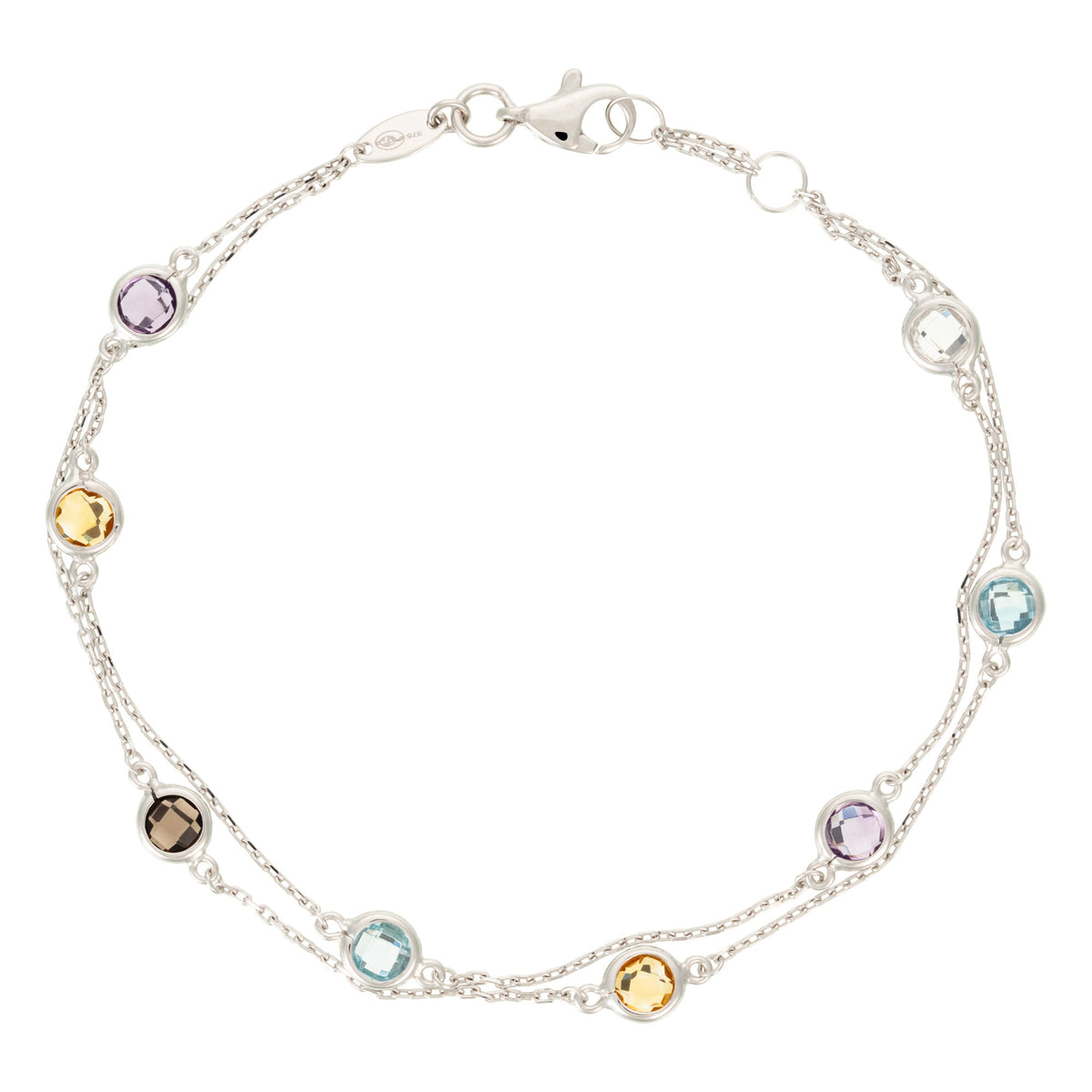 Bracelet "Colormix" Or Blanc 3,19Ct/7