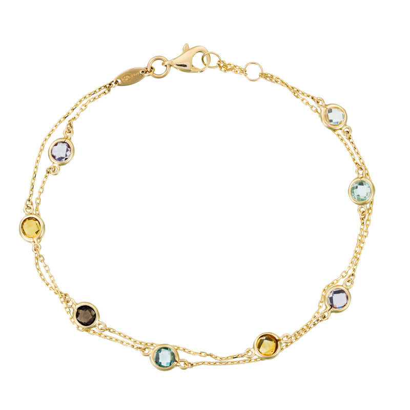 Bracelet "Colormix" 3,19ct/7 Or jaune 375/1000