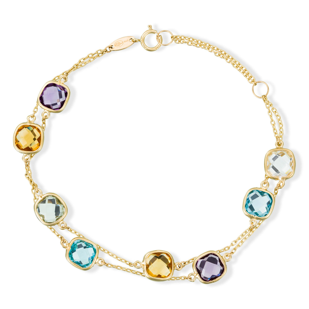 Armband "Pépites Multicolores 6,9 ct/8" Gelbgold 375/1000