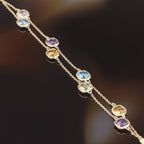 Bracelet "Pépites Multicolores 6,9Ct/8" Or Jaune 375/1000