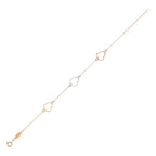 Bracelet "Amour Amitié Affection" Or Tricolore 375/1000