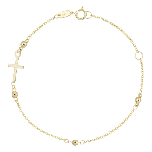 Bracelet " Croix " Or Jaune 375/1000