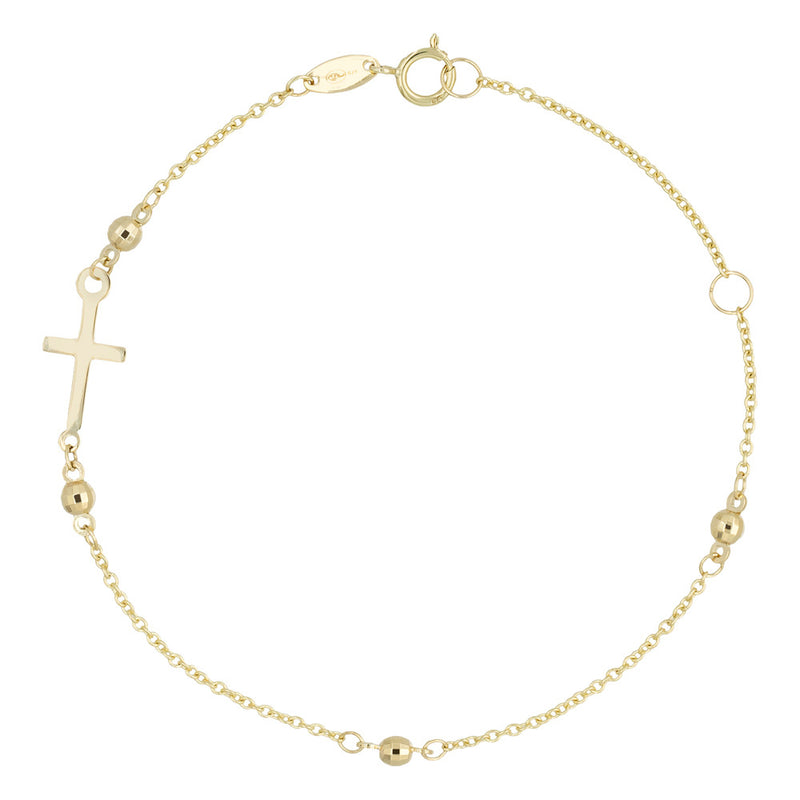 Bracelet " Croix " Or Jaune 375/1000