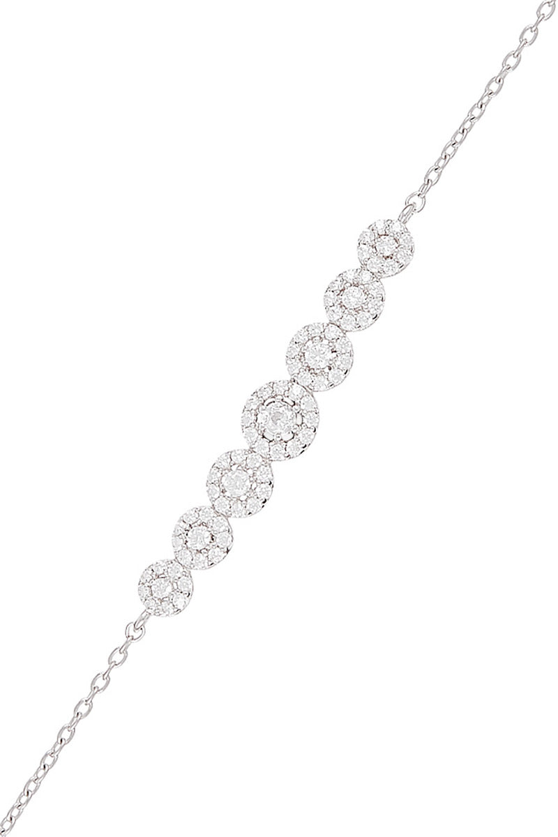 Bracelet "Diadème" Or Blanc 375/1000