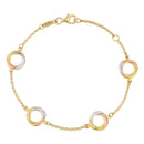 Bracelet "Croisade" Or Jaune, Blanc Et Rose 375/1000