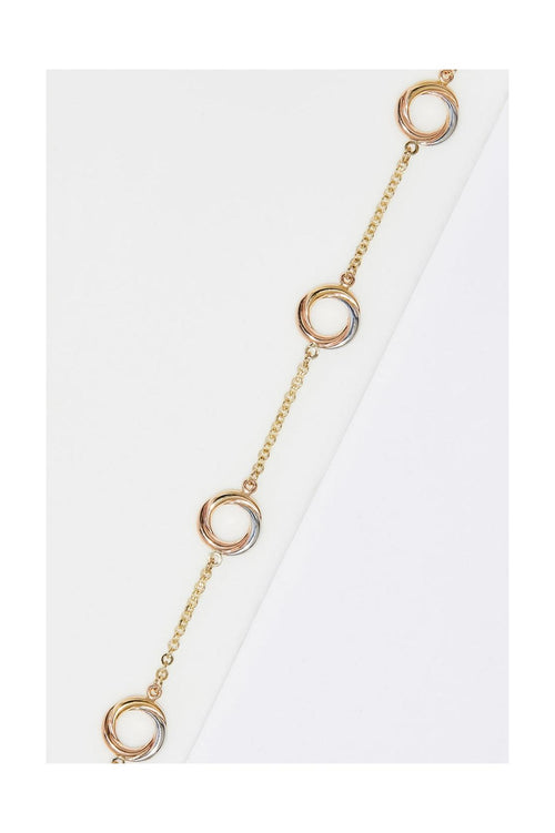 Bracelet "Croisade" Or Jaune, Blanc Et Rose 375/1000