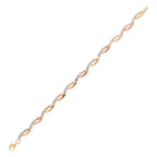 Bracelet "Donatella" Or Tricolore 375/1000