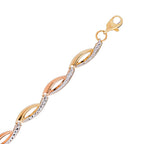 Pulsera "Donatella" - Oro Tricolor 375/1000