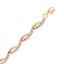 Bracelet "Donatella" - Or Tricolore 375/1000
