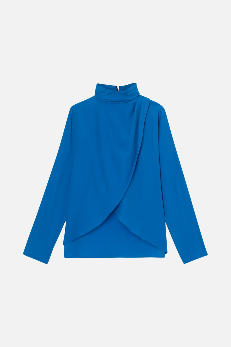 Top Coline Toile - Azur