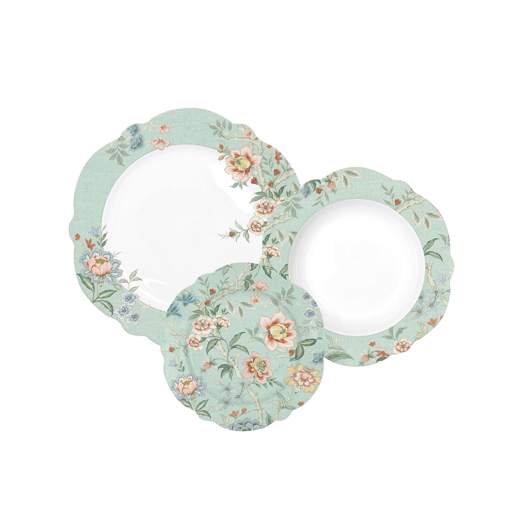 Zen Garden - Service 18 Pièces - Porcelaine - Vert
