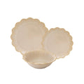 Fleuri - Service 18 Pièces - Porcelaine - Beige