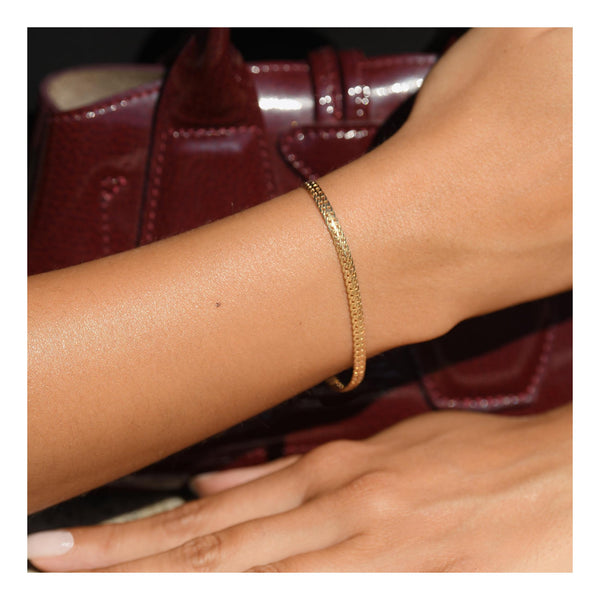 Kompakt armband "Guaya" gult guld 375/1000