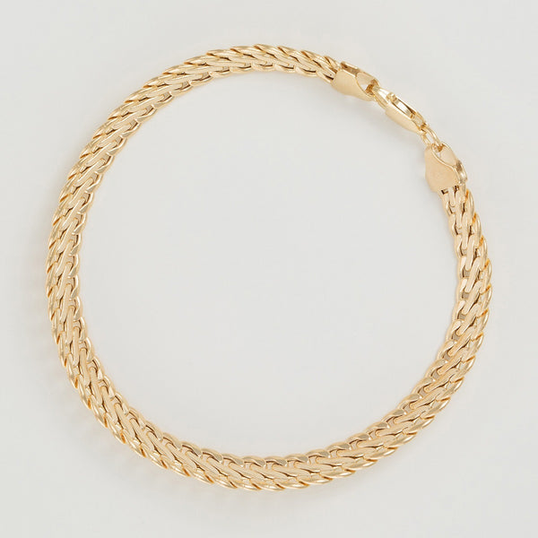 "Ares" Mesh Bracelet - Yellow Gold 375/1000
