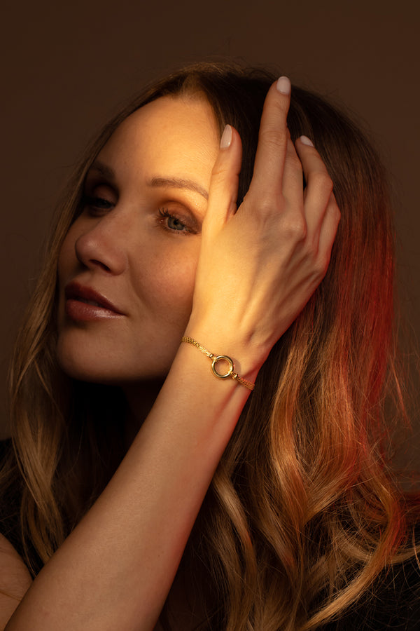 Armband "Rounda" gult guld 375/1000