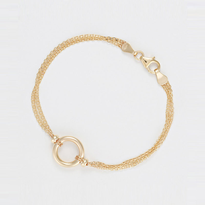 Bracelet "Rounda" Or Jaune 375/1000 - Or Jaune 375/1000