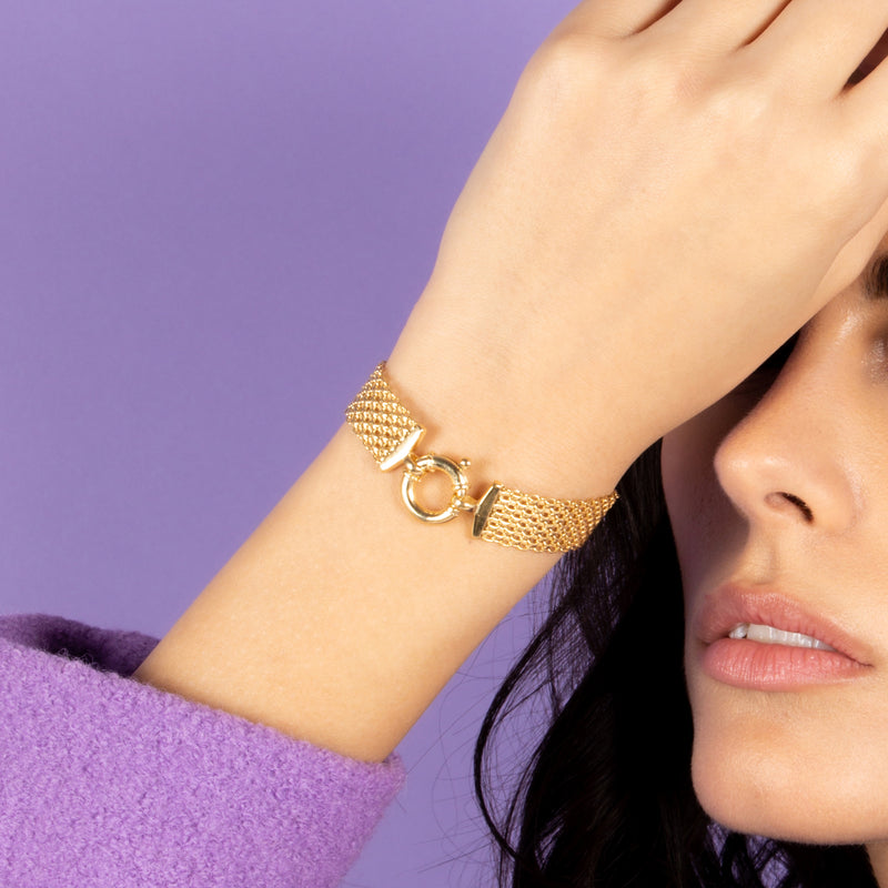 Bracelet "Maille Calera Fermoir Bouée"