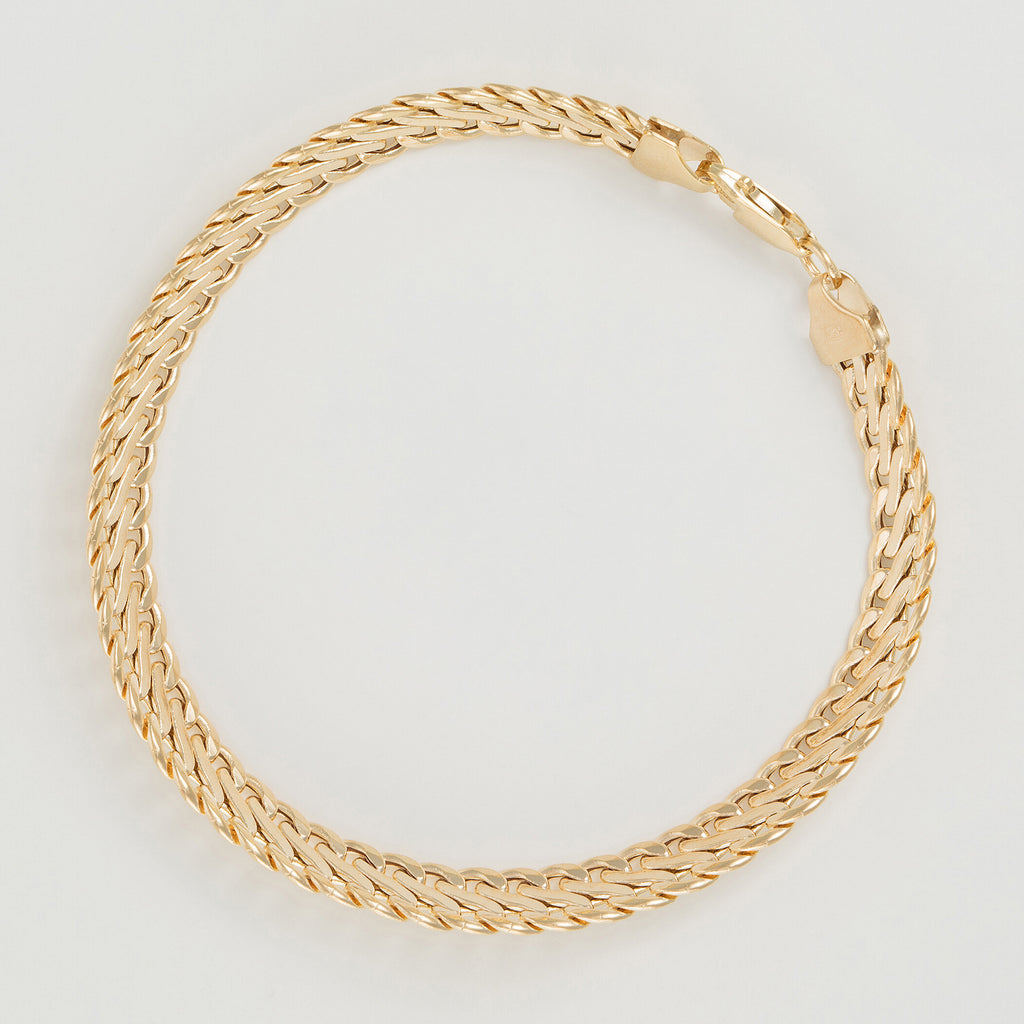 Bracelet "Maille Calera Fermoir Bouée" Or Jaune 375/1000