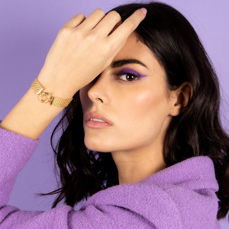 Bracelet "Maille Calera Fermoir Bouée"