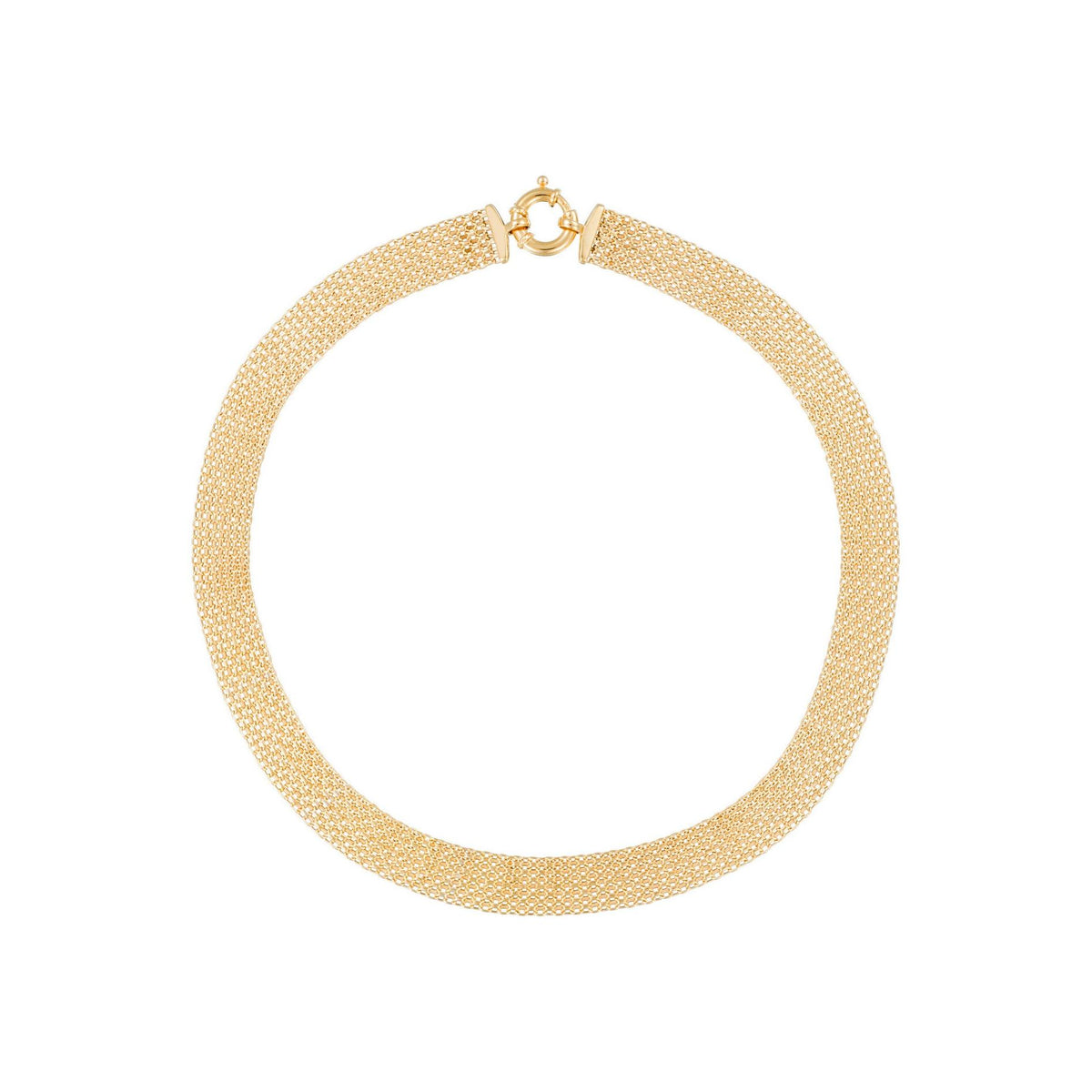 Bracciale "Maglia Calera Chiusura a Boa" - Oro Giallo 375/1000