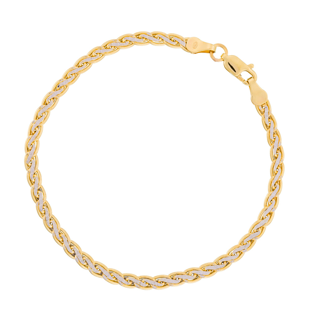 Bracelet Maille "Golya" Or Bicolore 375/1000