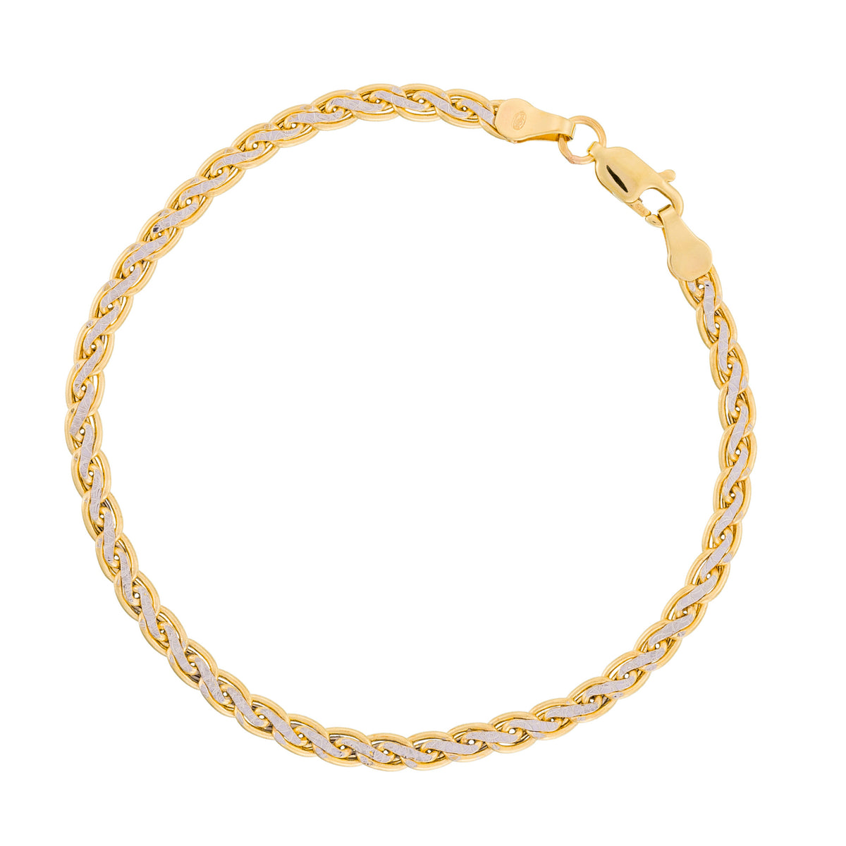 Bracelet Maille "Golya" Or Bicolore 375/1000