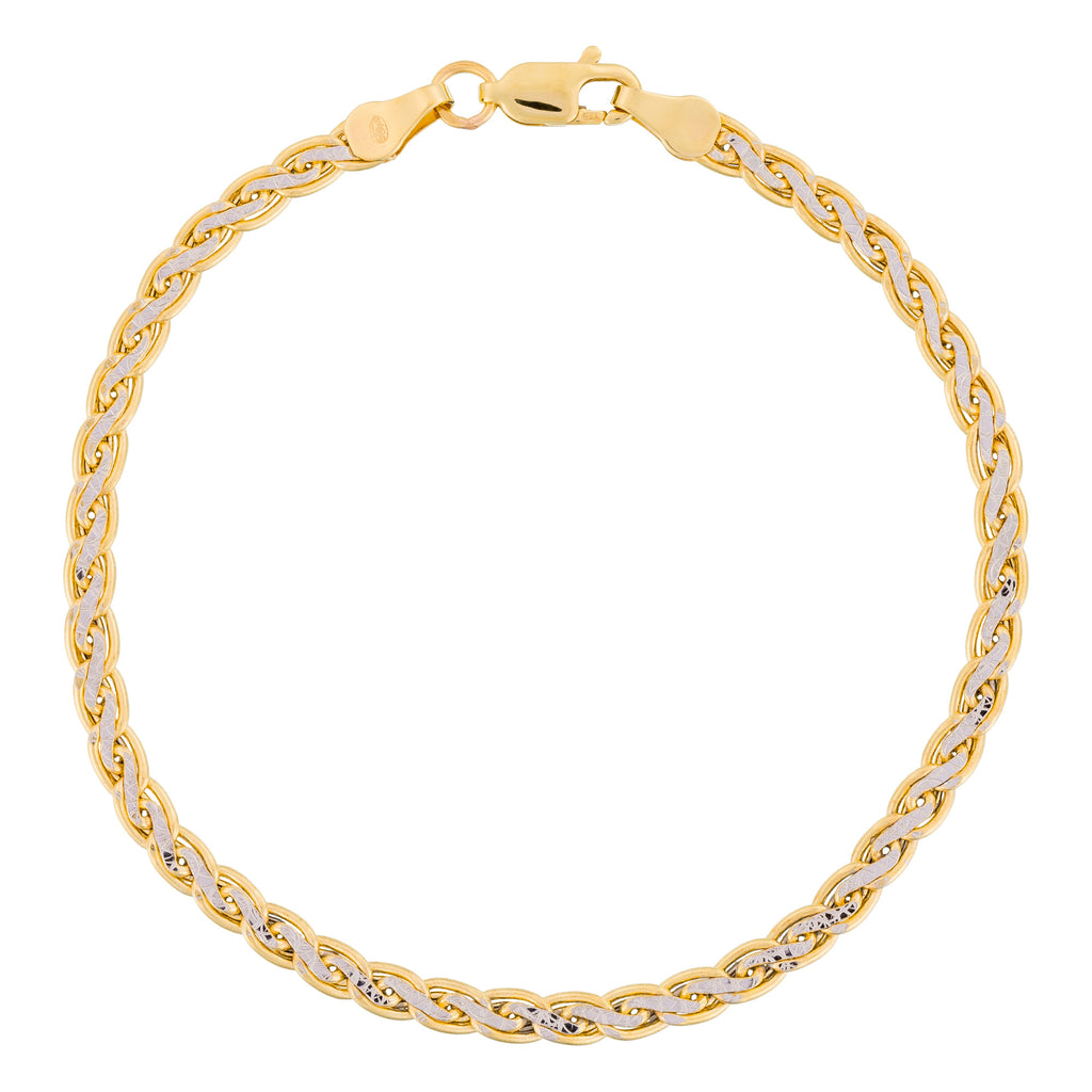 "Golya" Two-tone Gold 375/1000 Mesh Bracelet