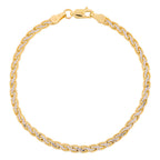 "Golya" Two-tone Gold 375/1000 Mesh Bracelet