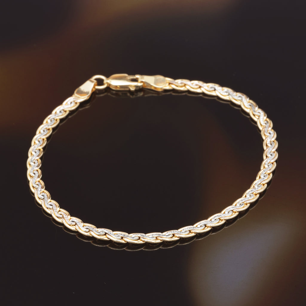 Pulsera de Malla “Golya” Oro Bicolor 375/1000