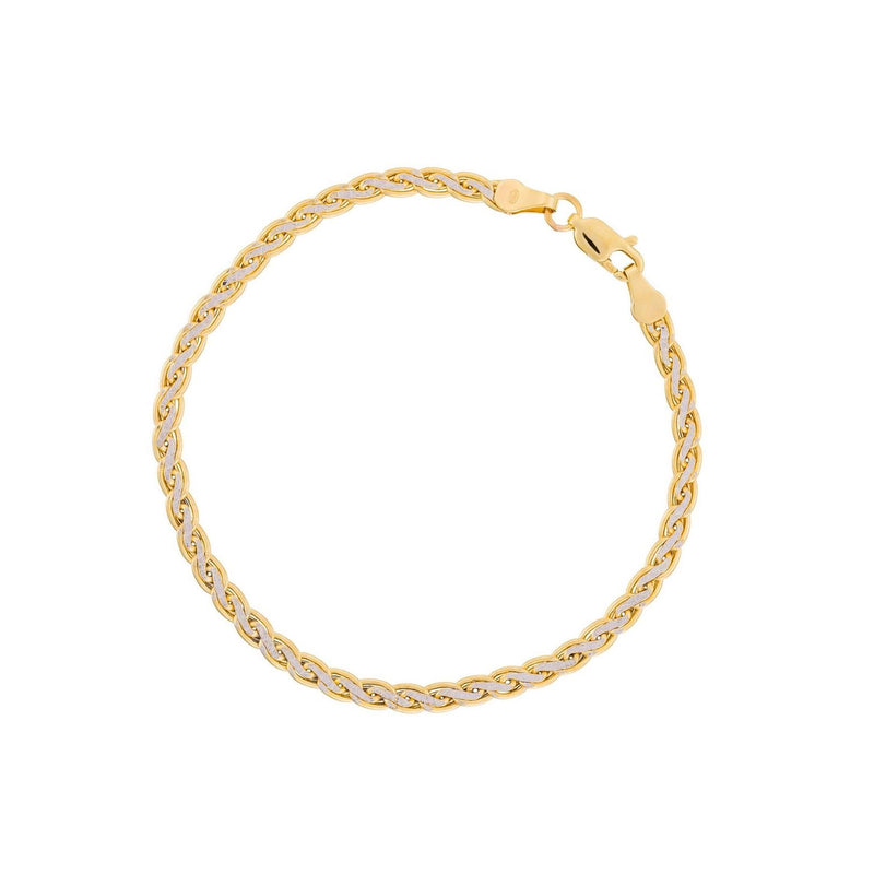 Pulsera de Malla “Golya” Oro Bicolor 375/1000