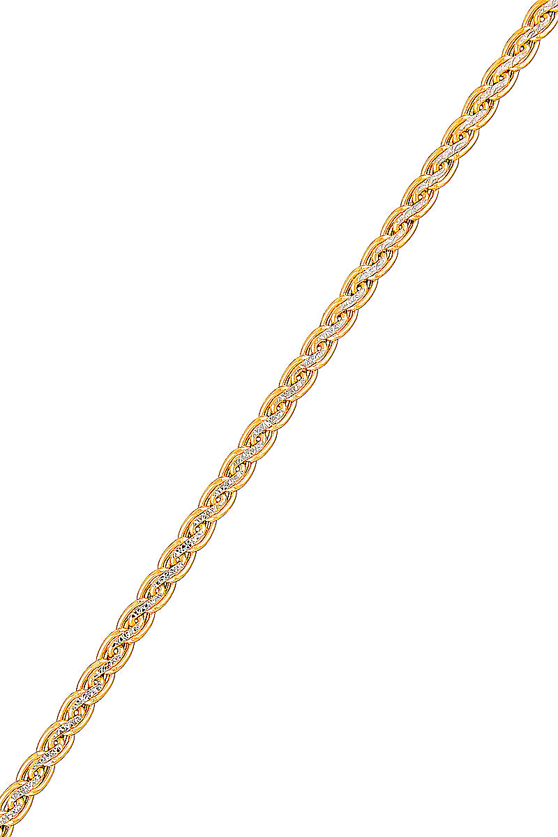 "Golya" Two-tone Gold 375/1000 Mesh Bracelet