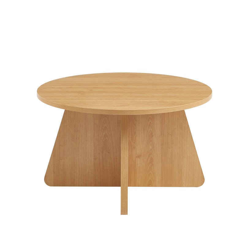 Table Basse Ronde - Ruba - Effet Chêne