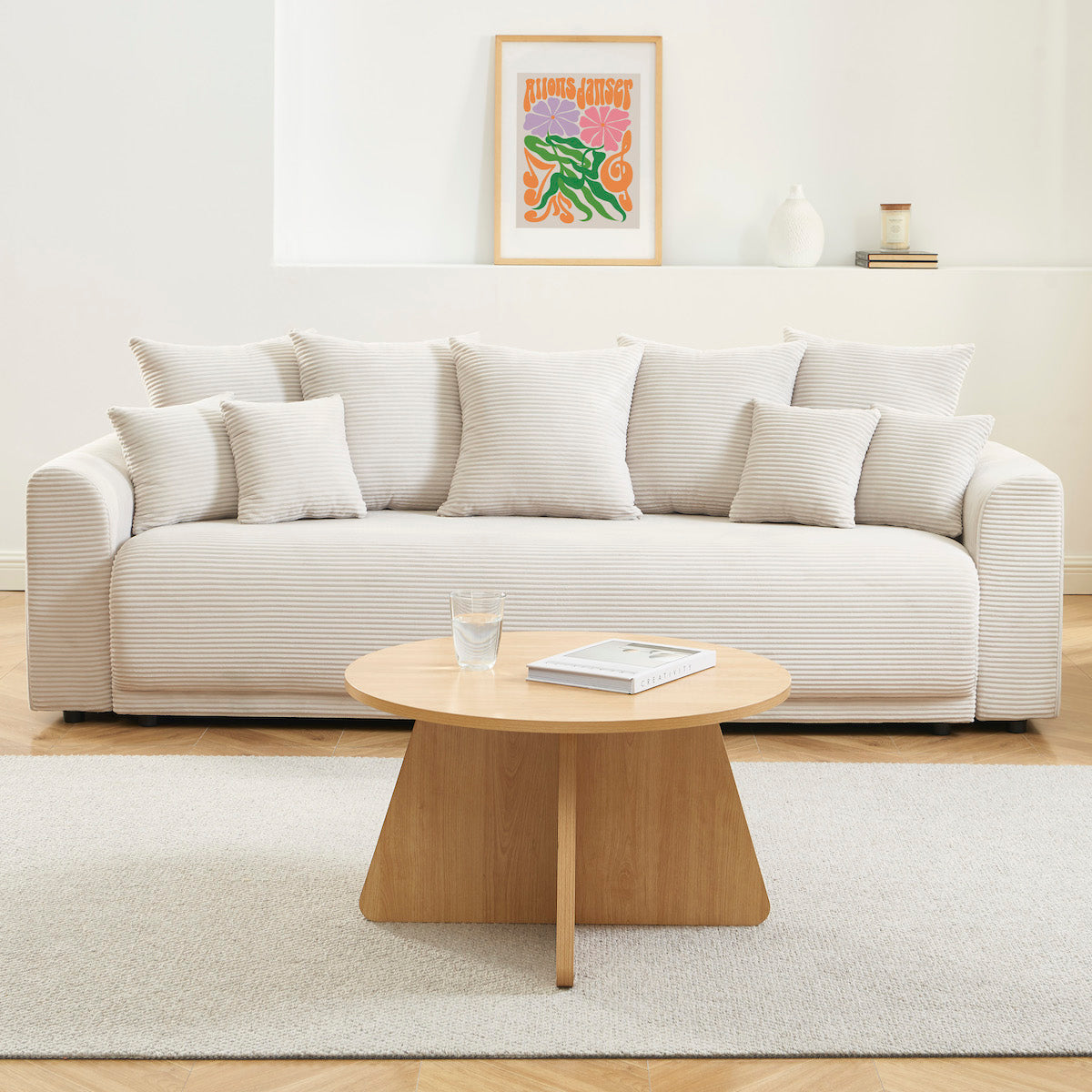 Ruba - Round Coffee Table - Oak Effect