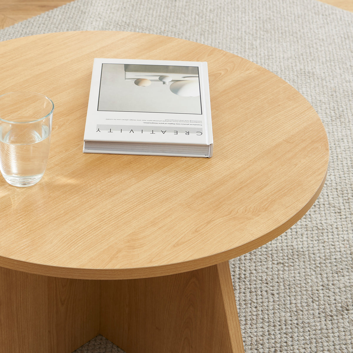 Ruba - Round Coffee Table - Oak Effect
