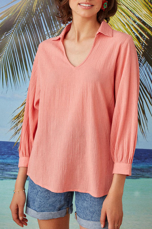 Rubobo Blouse - Guava