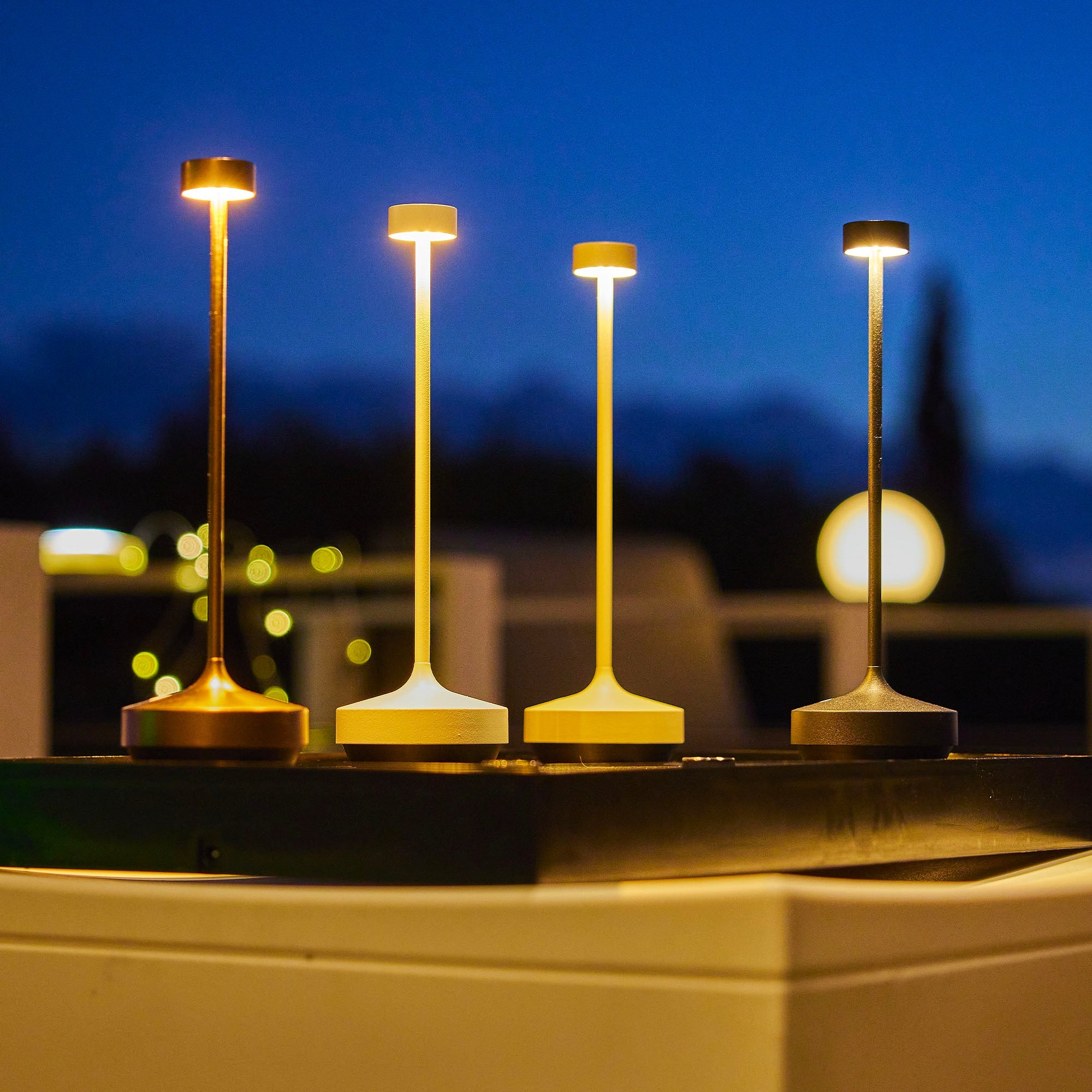 Ruby - Lampe De Table Sans Fil - Acier - Marron