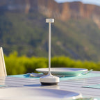 Ruby - Lampe De Table Sans Fil - Acier - Blanc